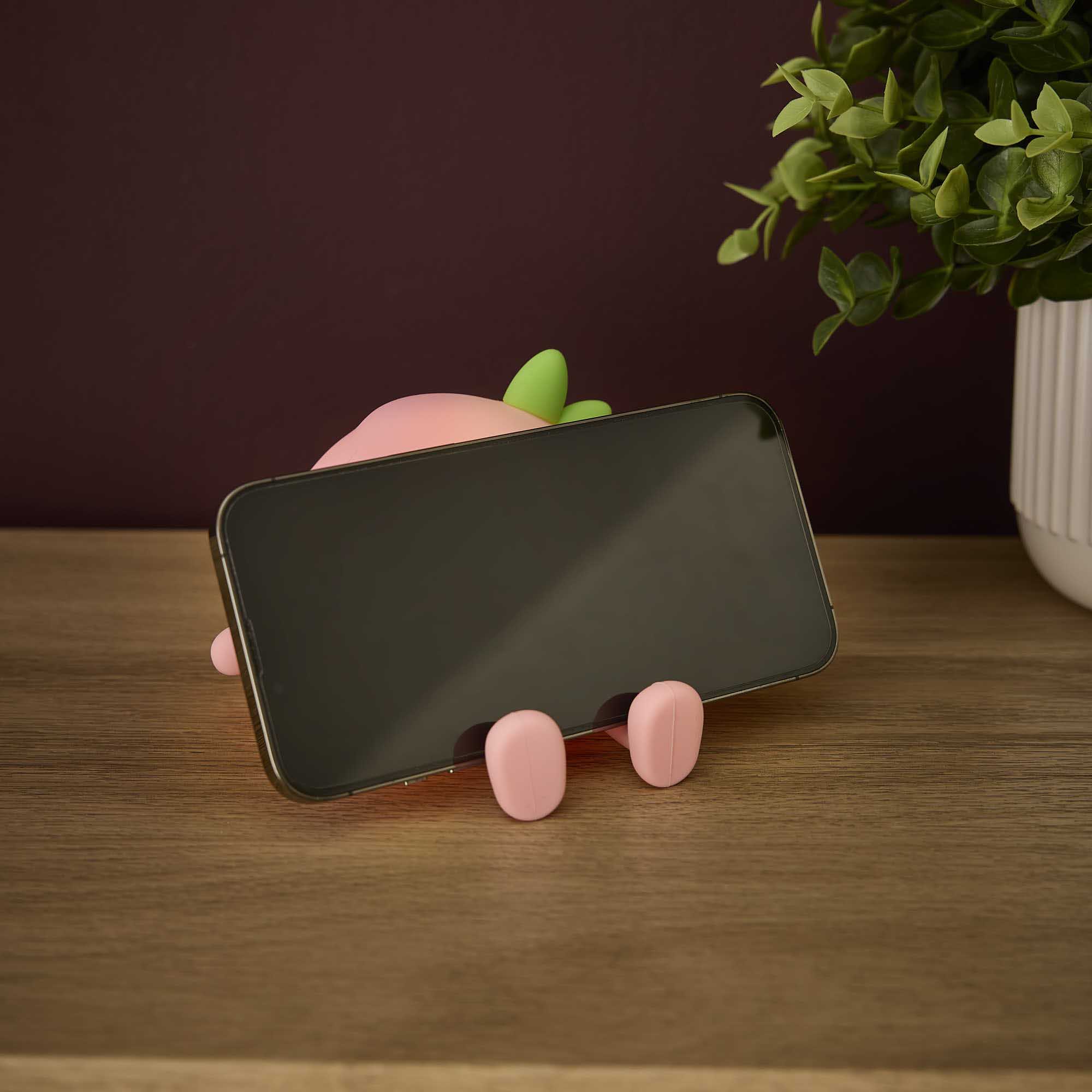 LED-Deko mit Gesicht, Pfirsich, 11 cm