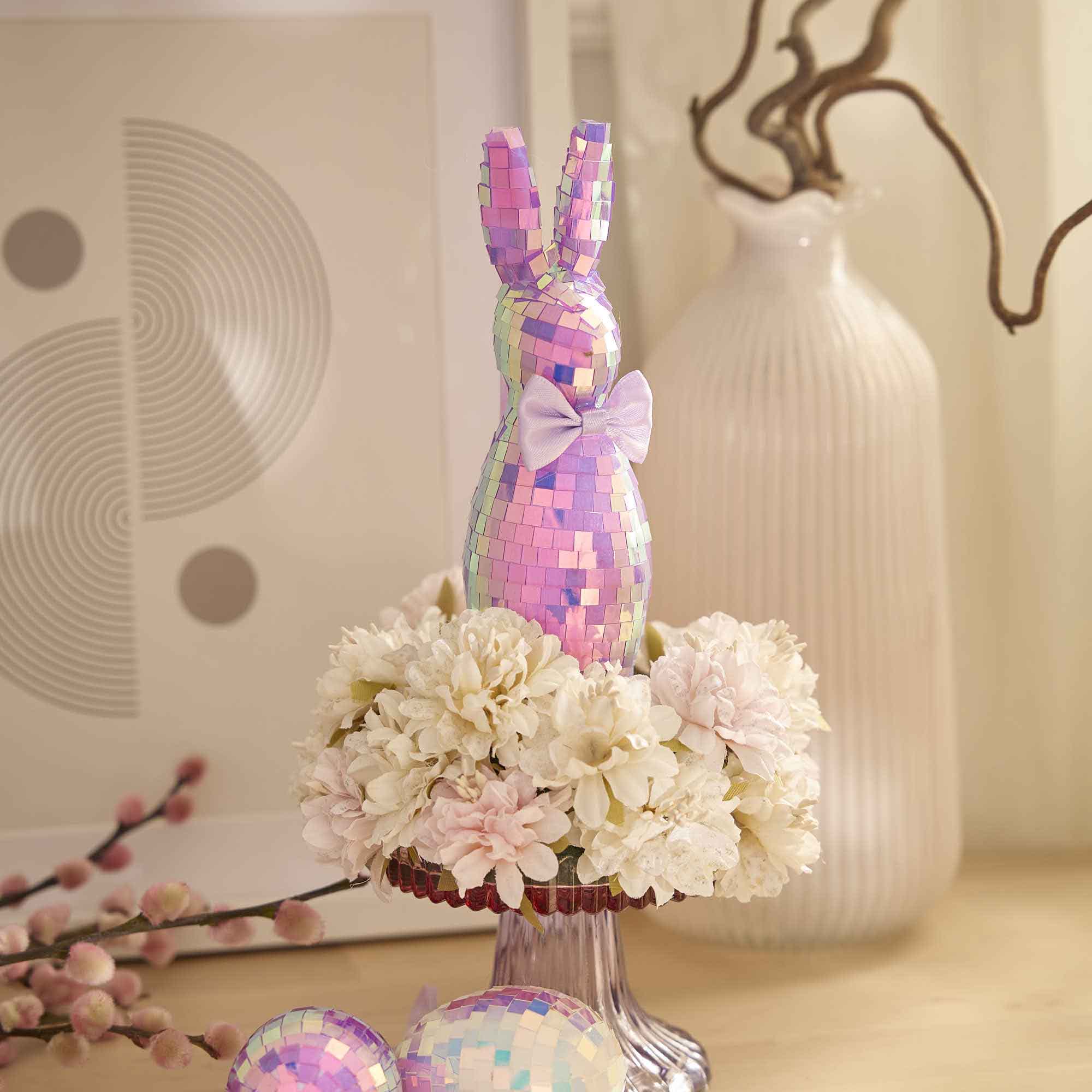 Anhänger Hase, Mosaik/lila, 15 cm