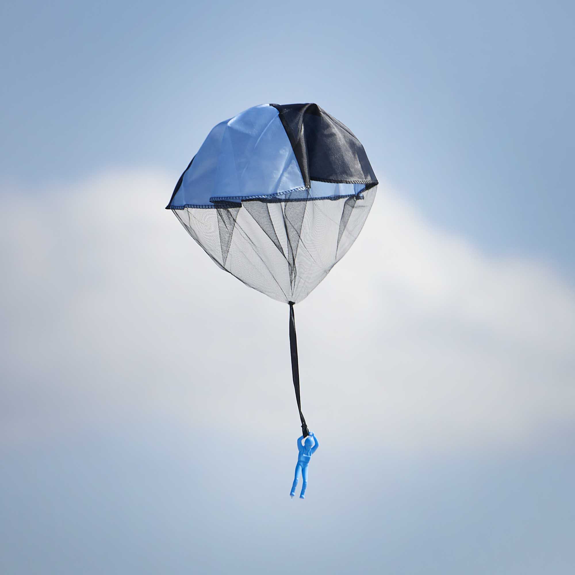 Fallschirmspringer, blau, 65 cm