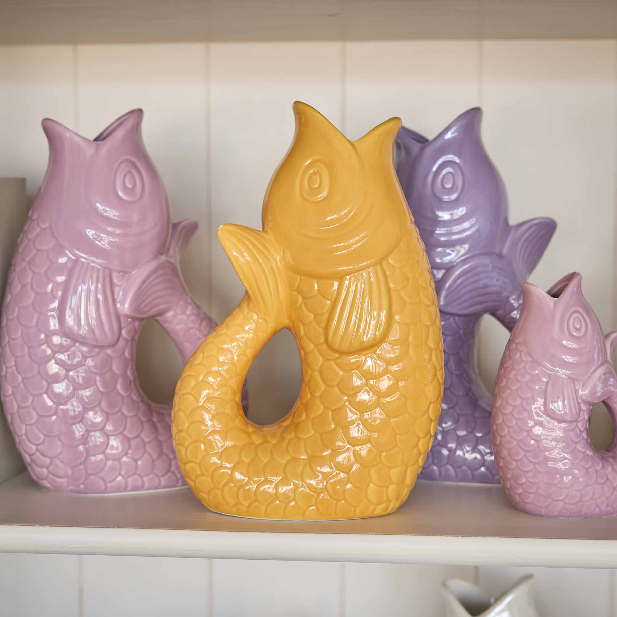 Vase Fisch, orange, 25 cm