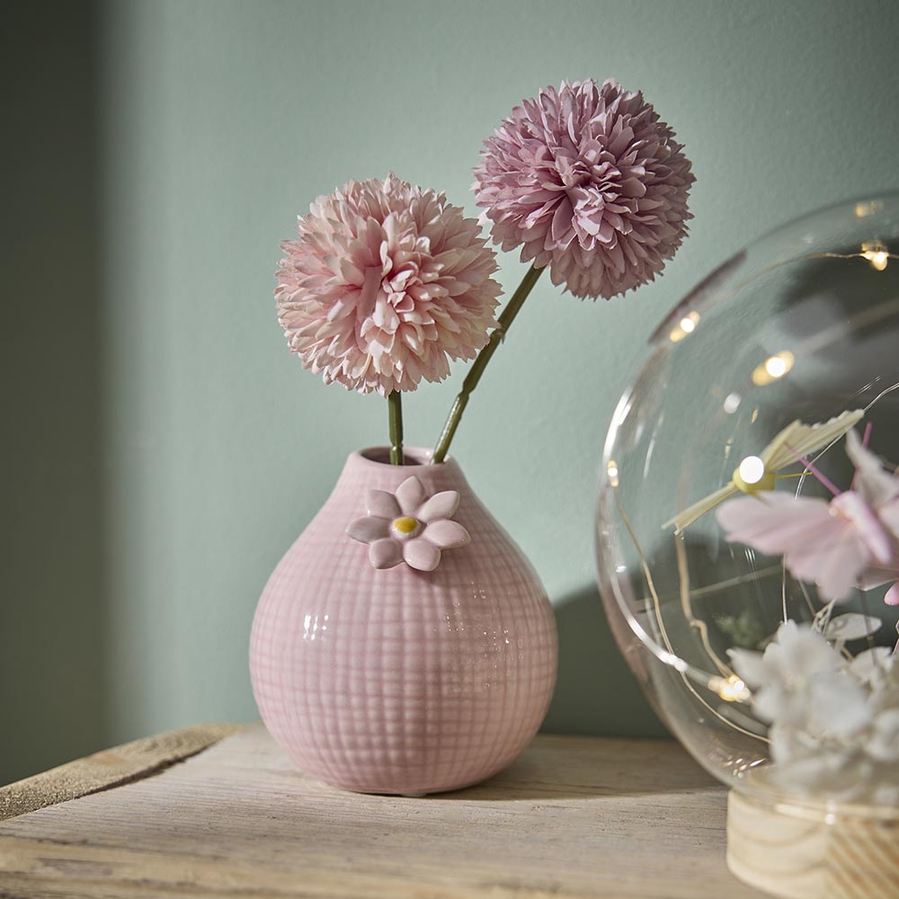 Vase Blüte, rosa/rosa, 10 cm