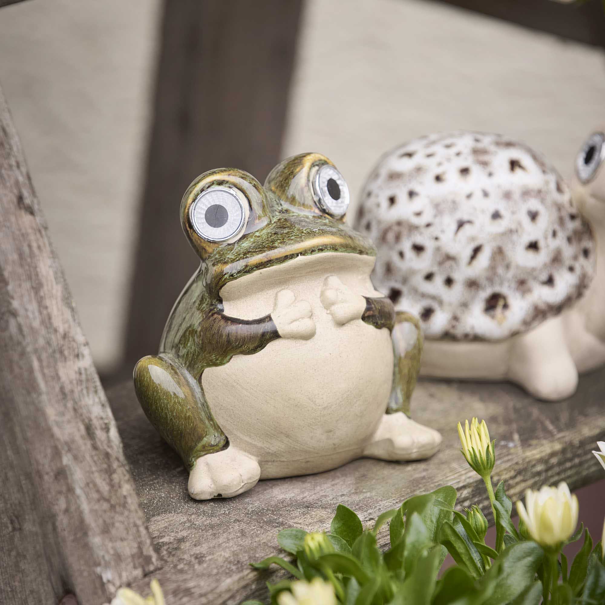 Solar-Tier Frosch, 12 cm
