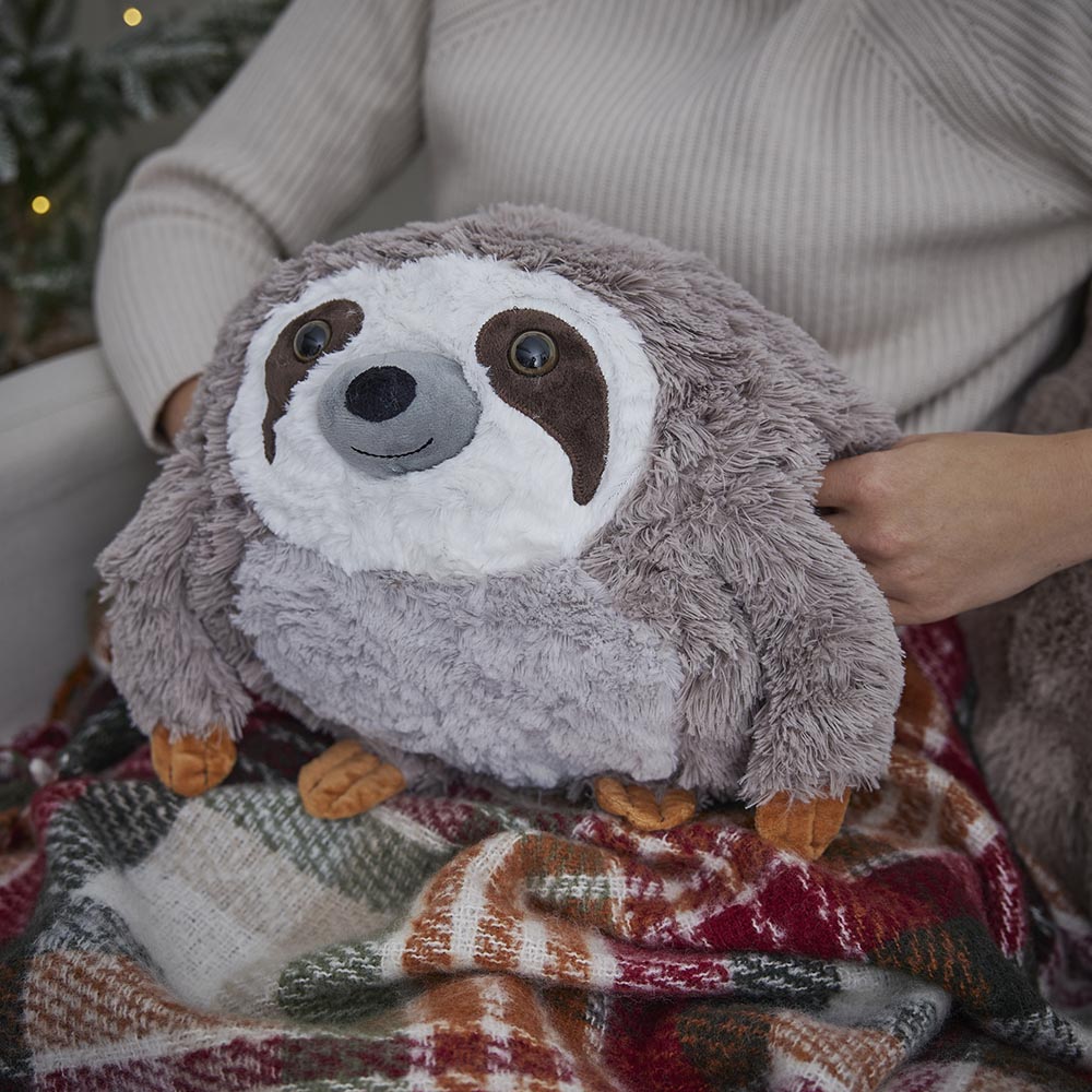 Handwärmer Kugeltier, Faultier, 35 cm