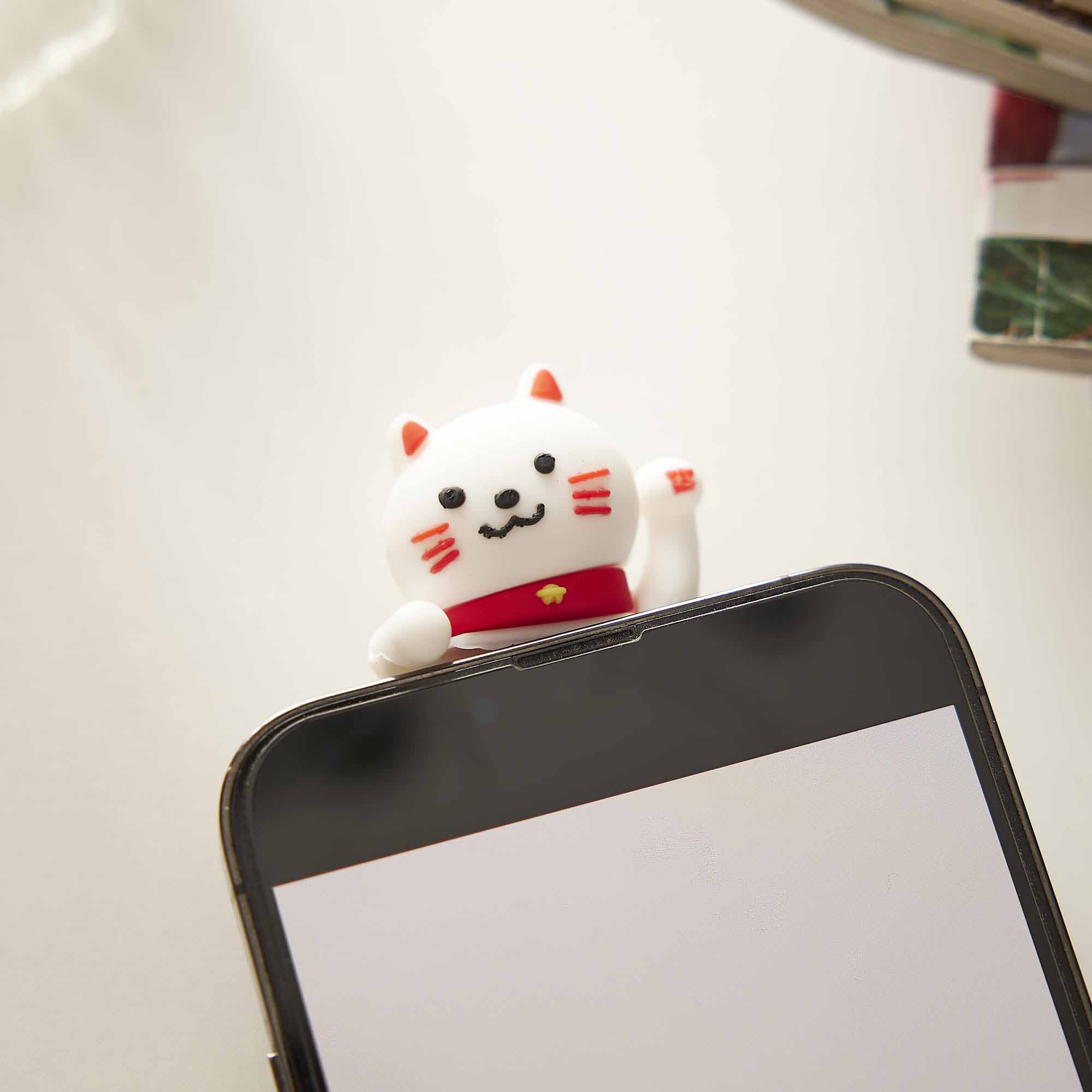 Handysticker-Figur, Katze/rot