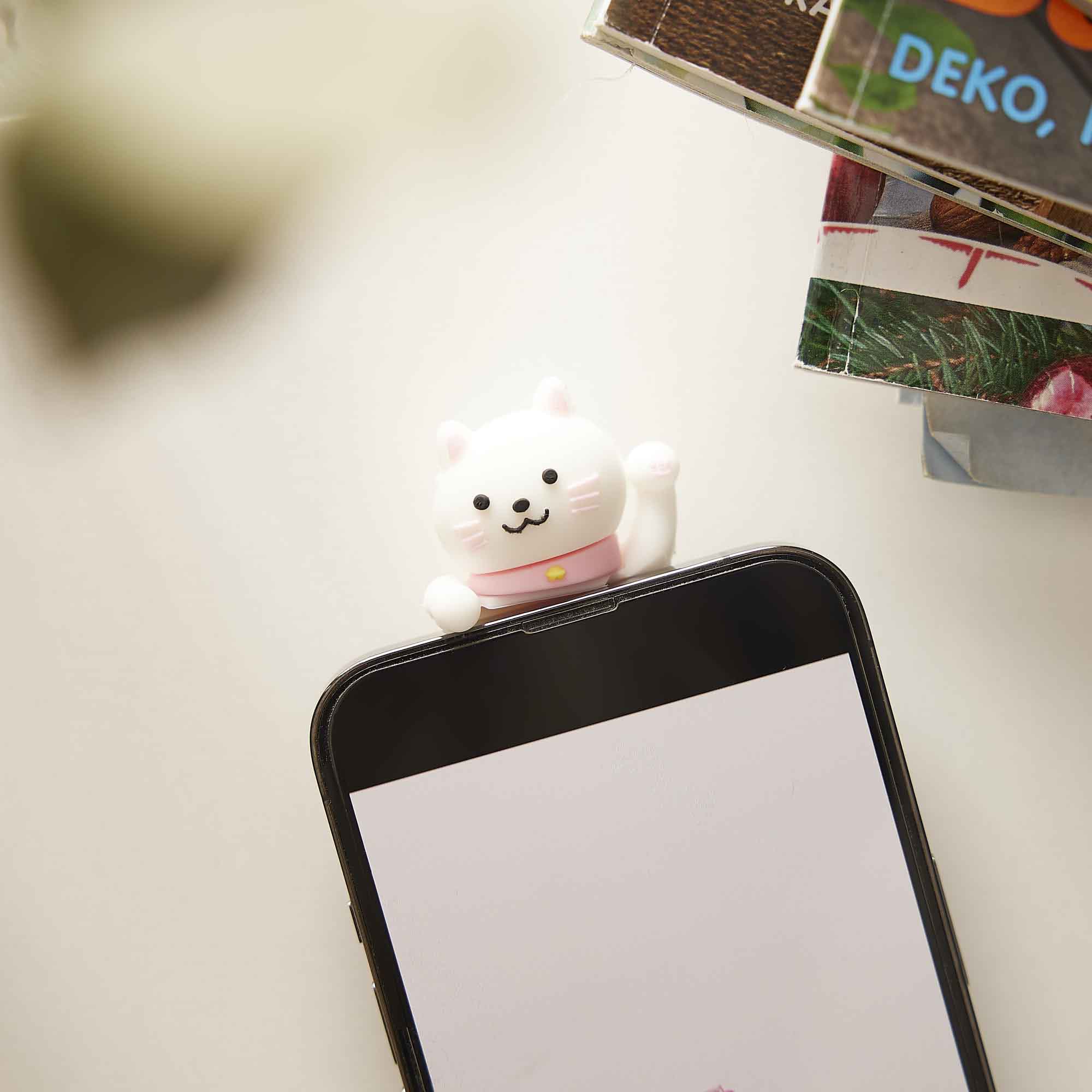 Handysticker-Figur, Katze/pink