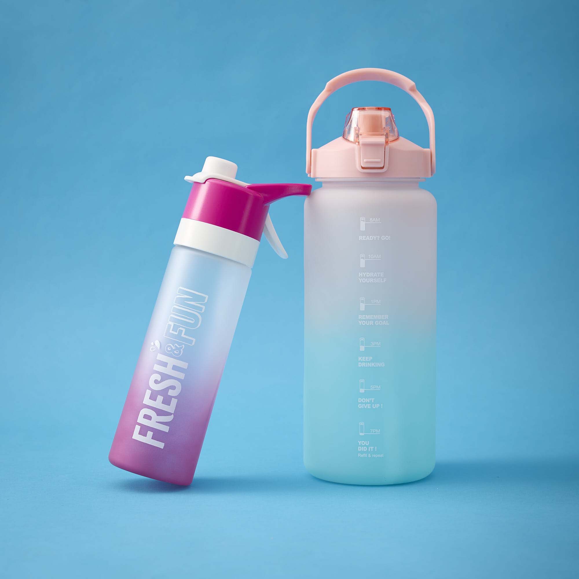 Trinkflasche Motivation, rosa, 2 l
