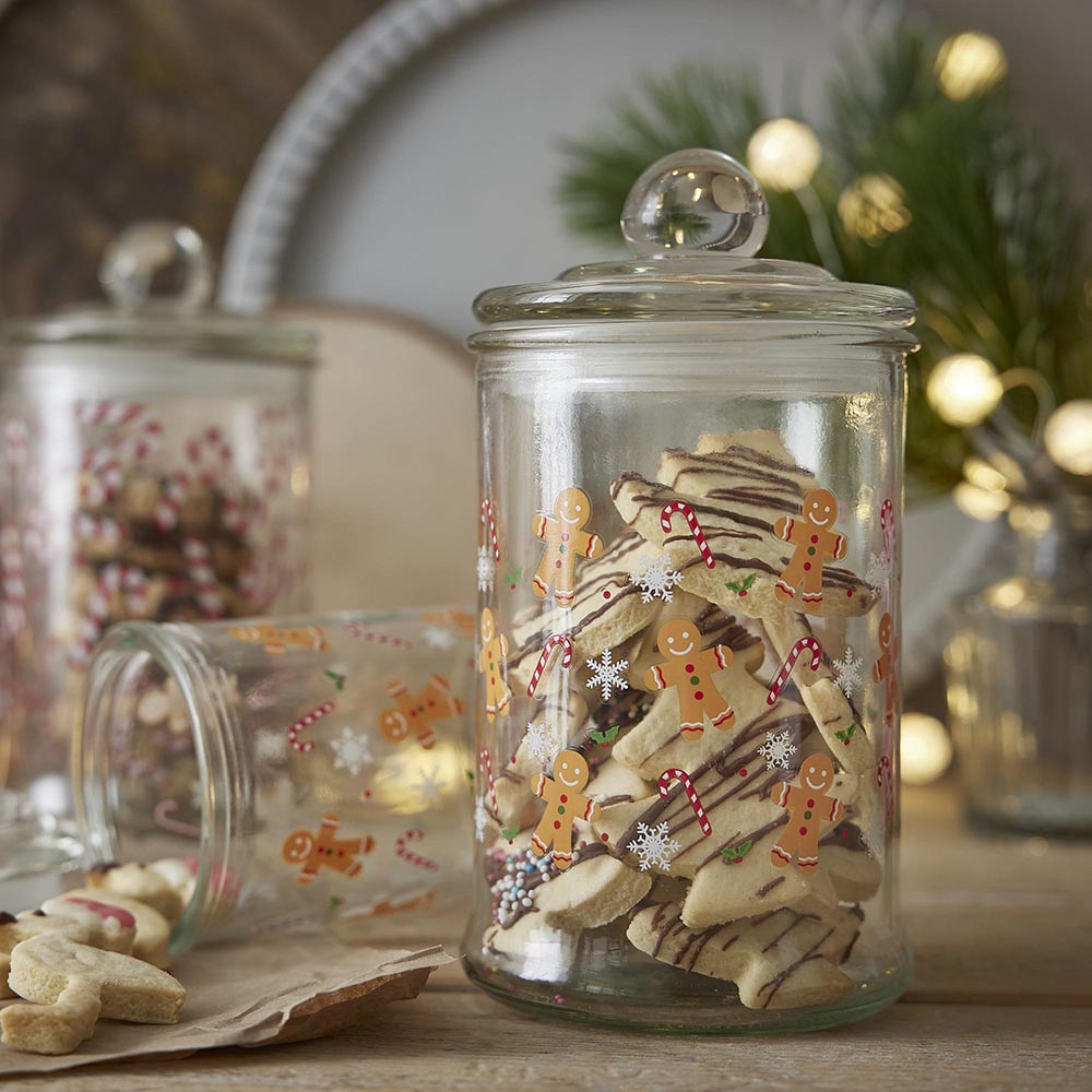2er Set Vorratsglas Weihnachten, Lebkuchenmann