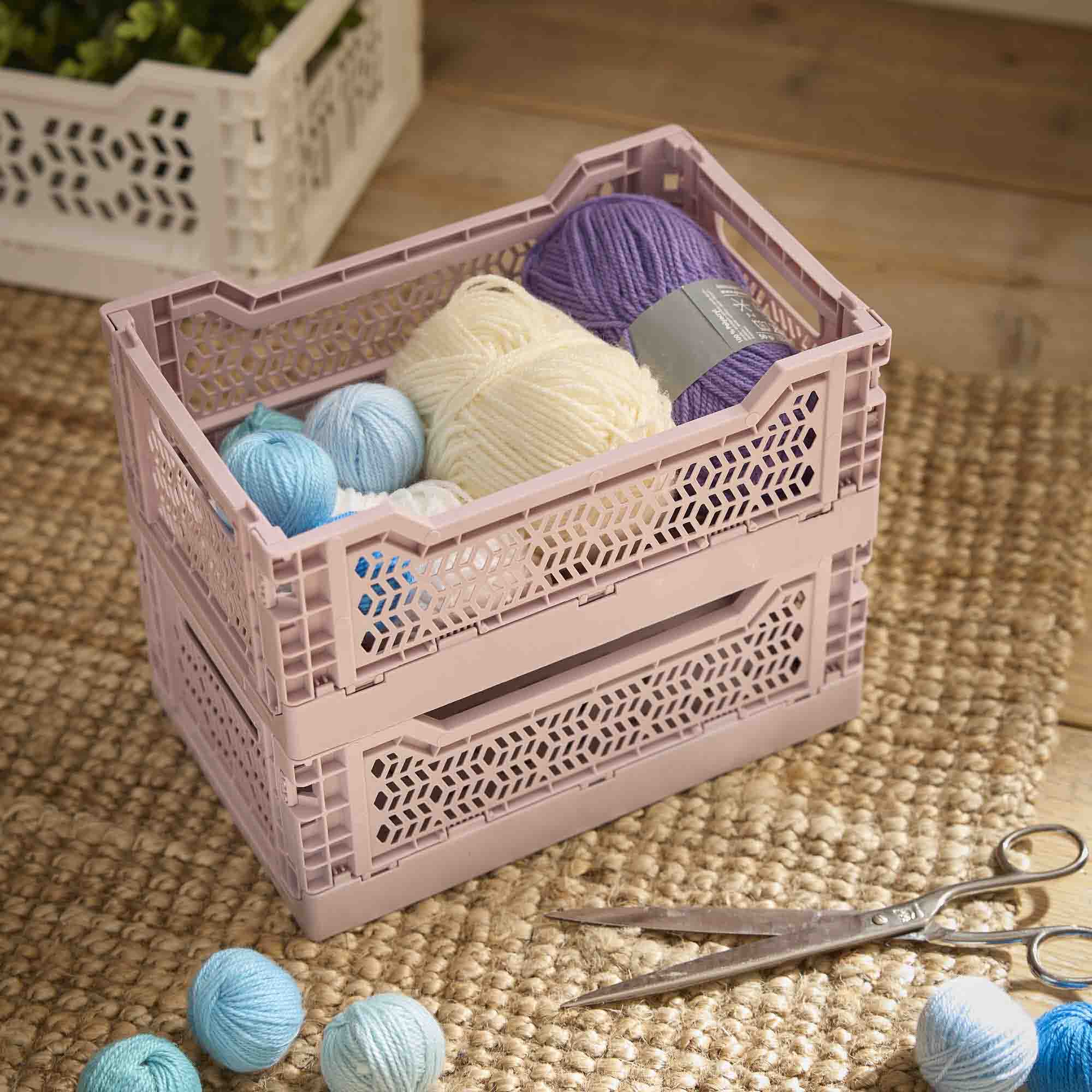 Klappbox, 27 x 17 x 11 cm, altrosa