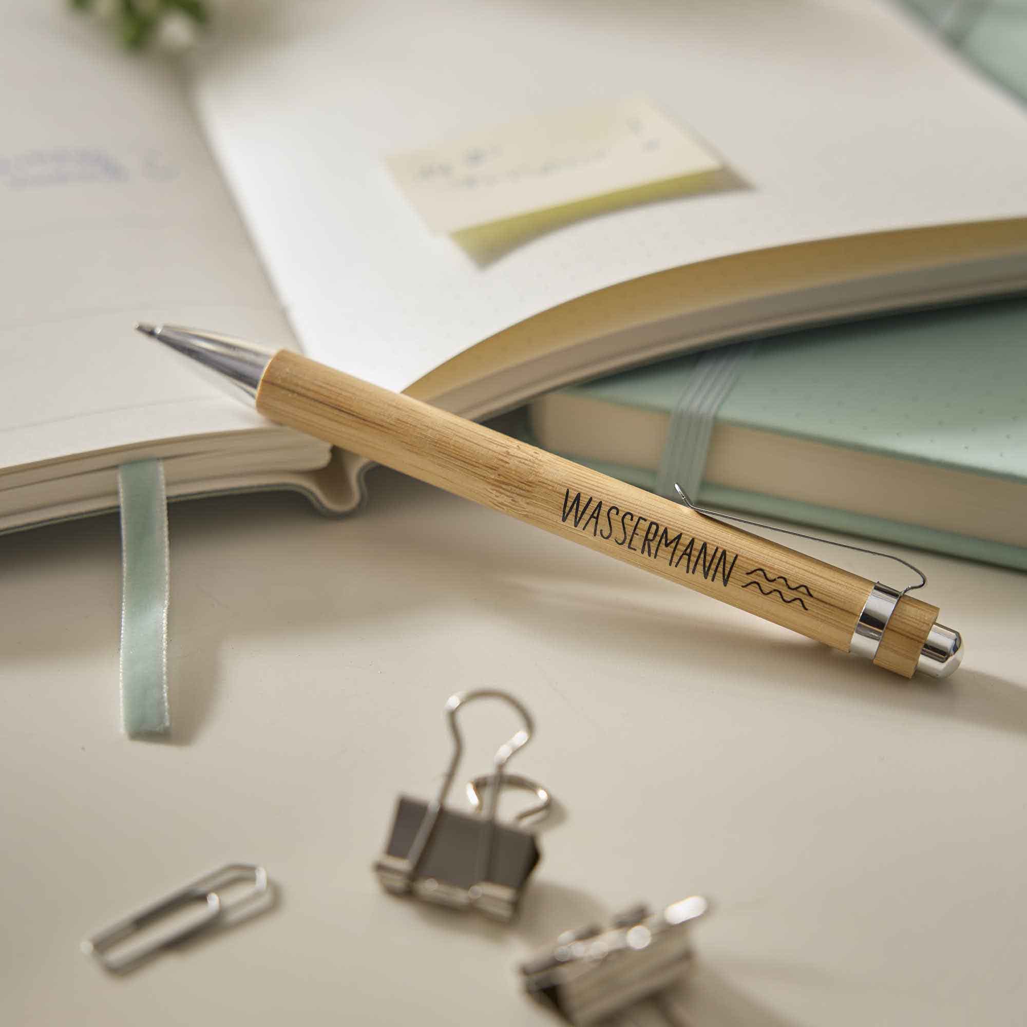 Kugelschreiber Bambus, Wassermann
