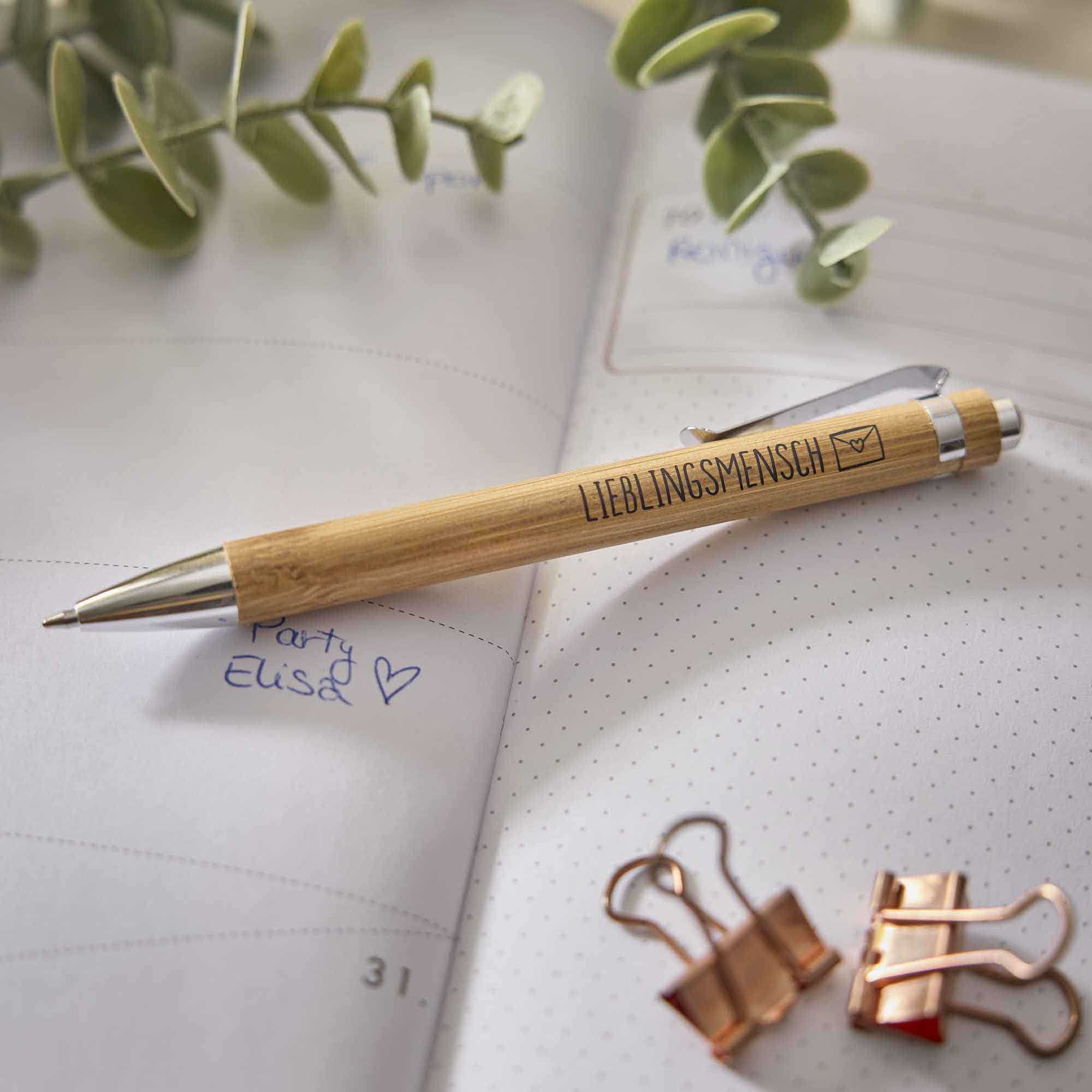 Kugelschreiber Bambus, Lieblingsmensch