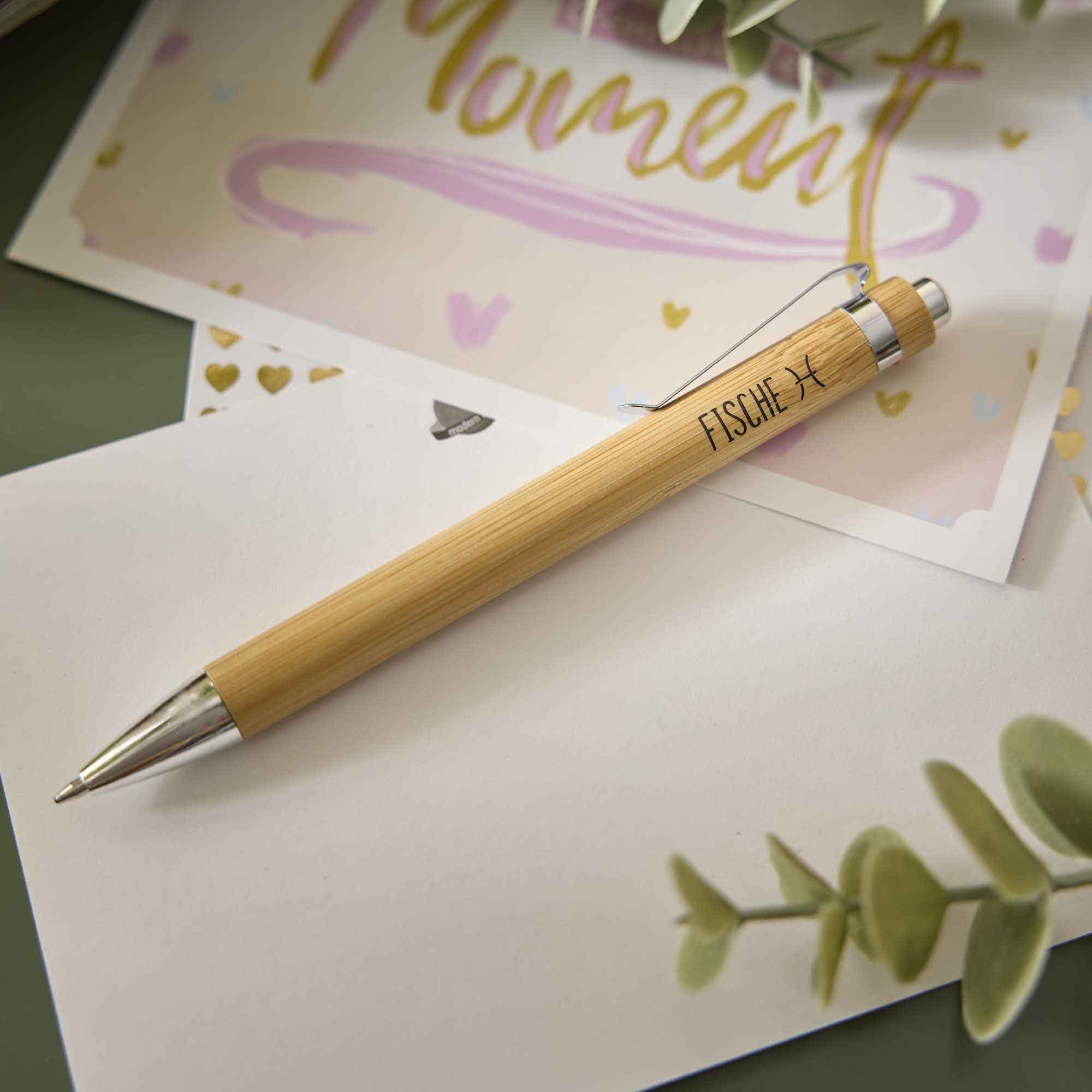 Kugelschreiber Bambus, Fische