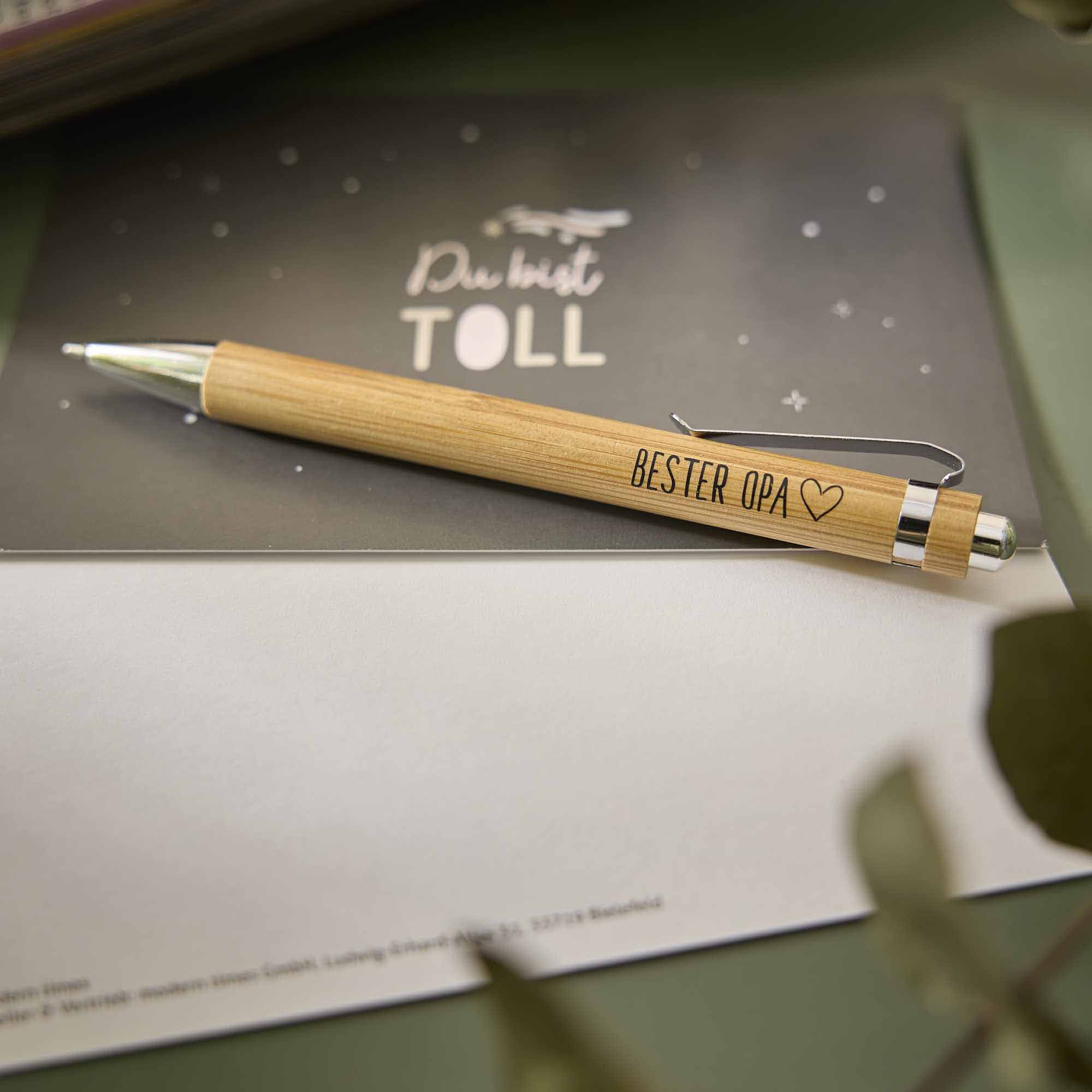 Kugelschreiber Bambus, Bester Opa