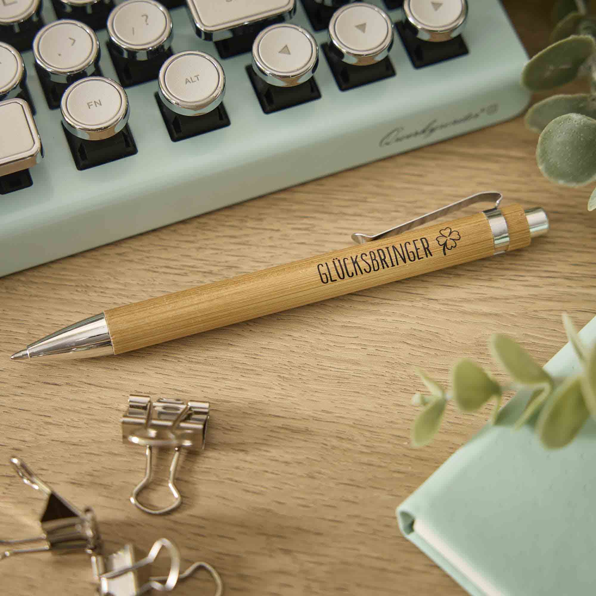 Kugelschreiber Bambus, Glücksbringer