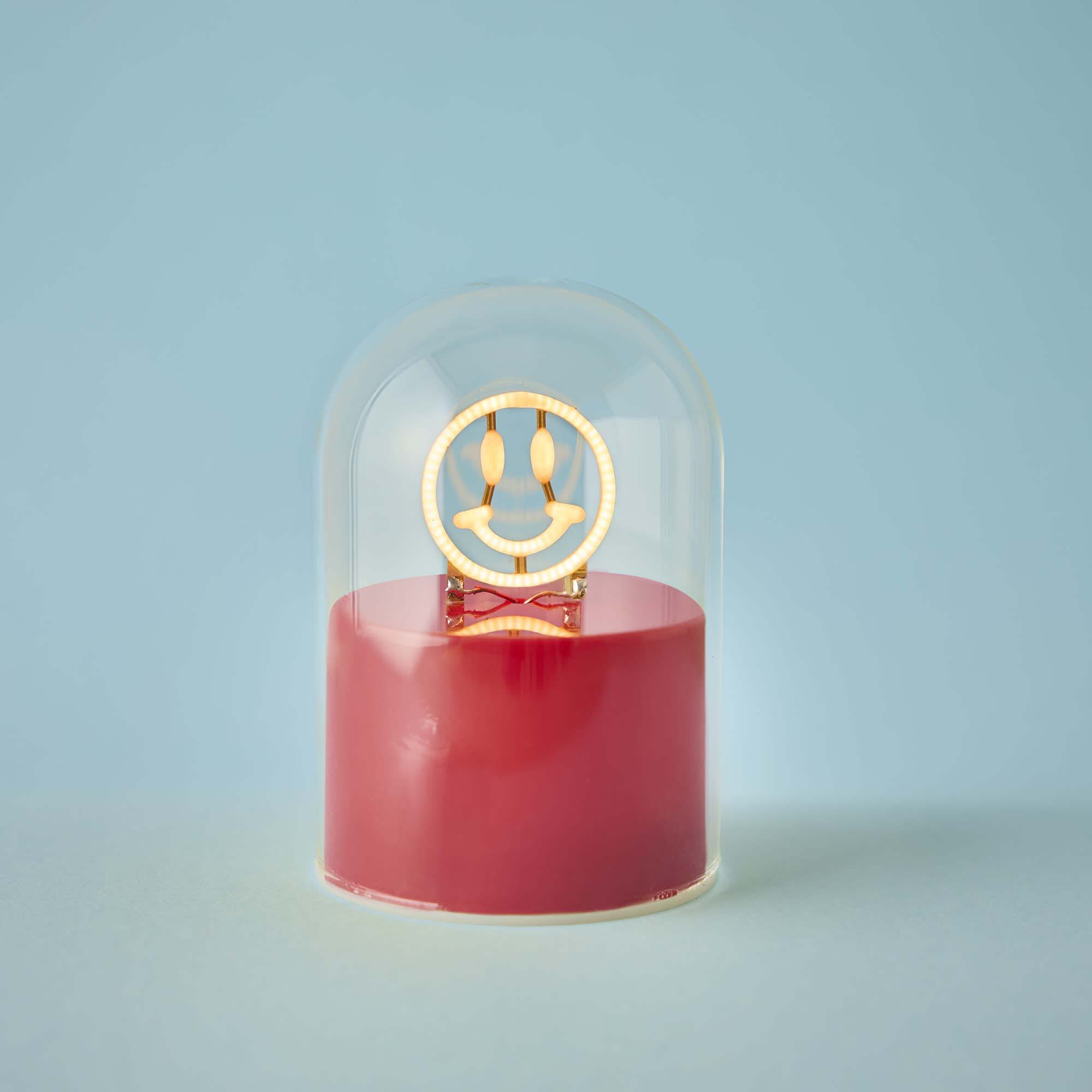 LED-Leuchte Smiley, rot, 7 x 10 cm