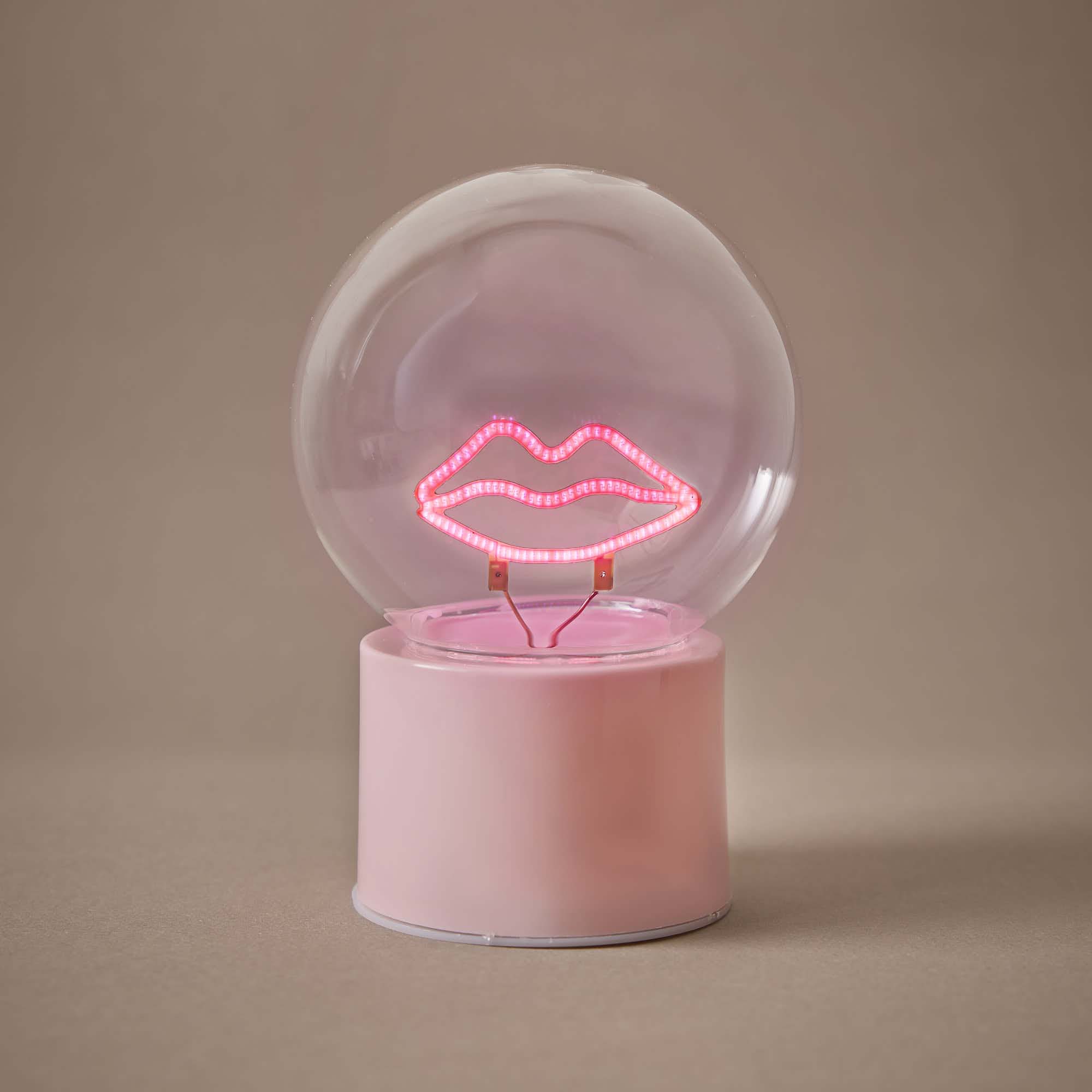 Neon-Leuchte Motiv, Mund, 9 x 13 cm