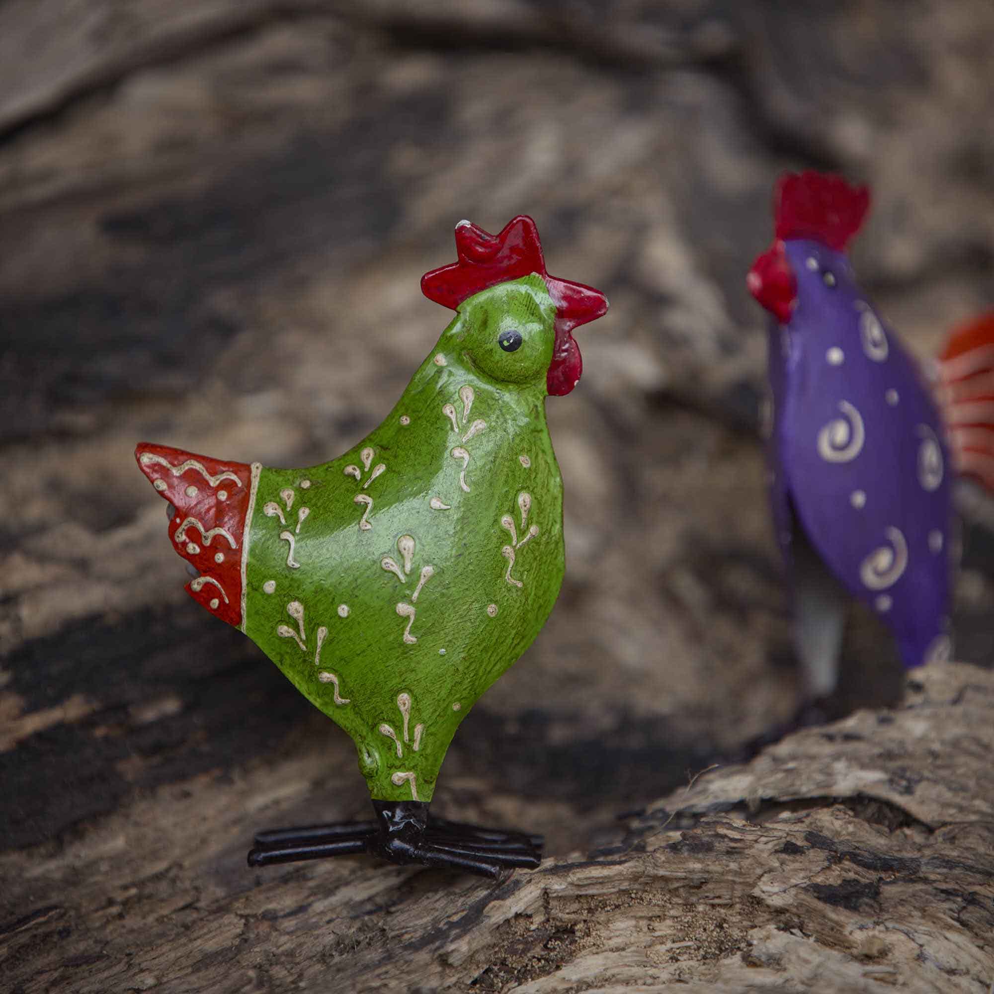 Huhn Mini, grün, 10 cm