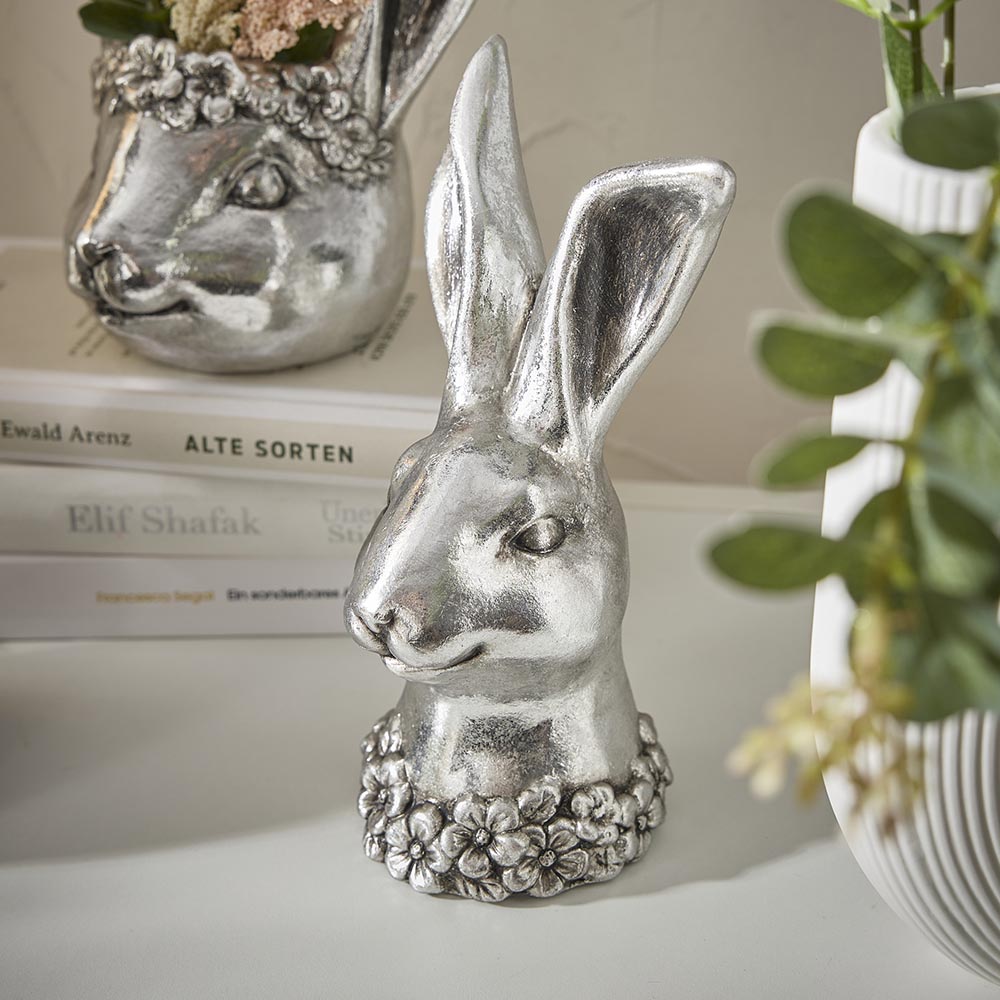 Hasenkopf Antik, Mädchen Blumen, 20.5 cm