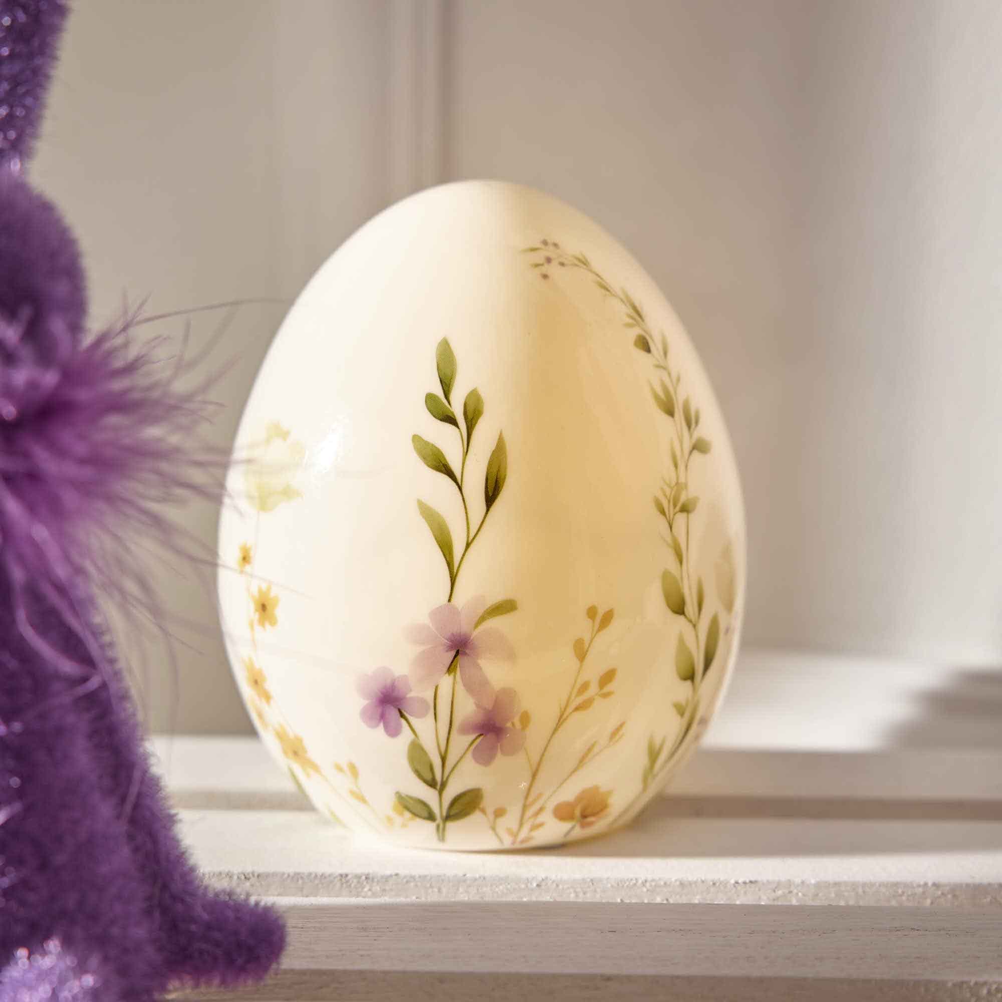 LED-Ei Motiv, Blumen, 12 cm