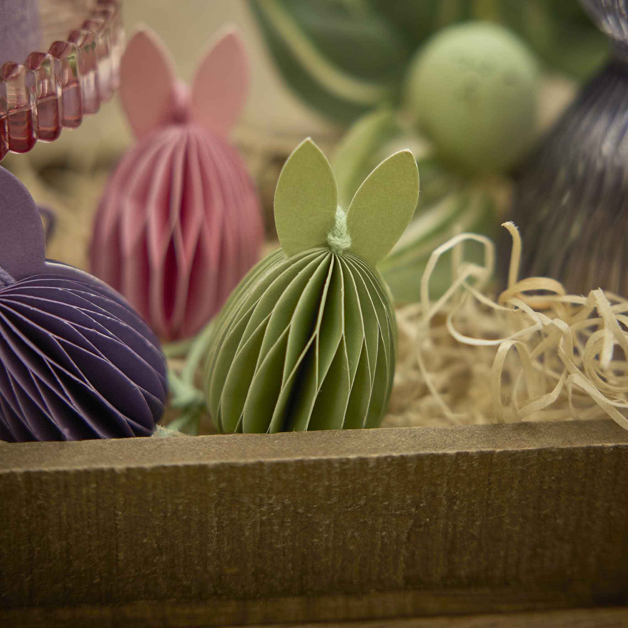 Anhänger Wabe, Hase/salbei, 6 cm