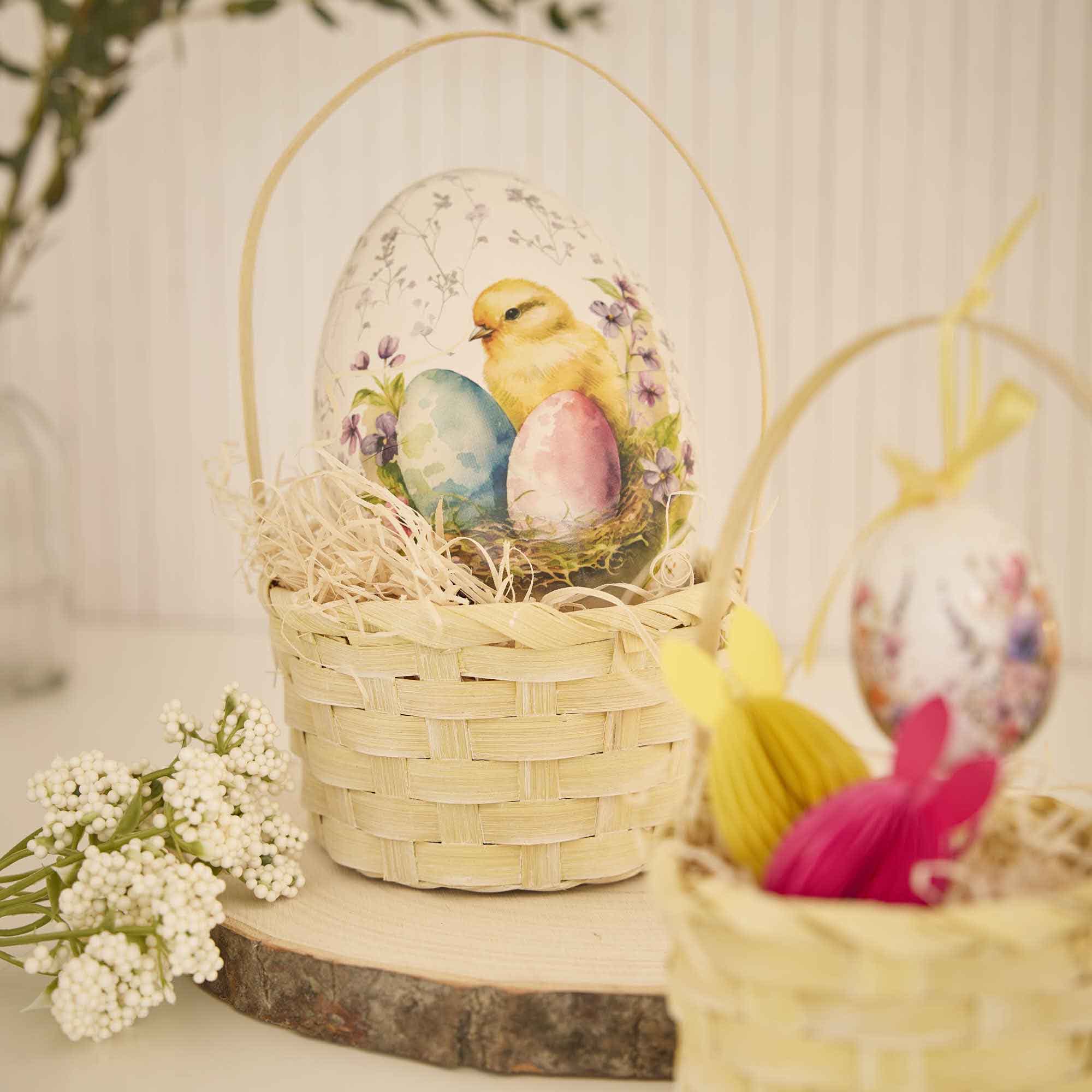 2er Set Mini-Korb, gelb