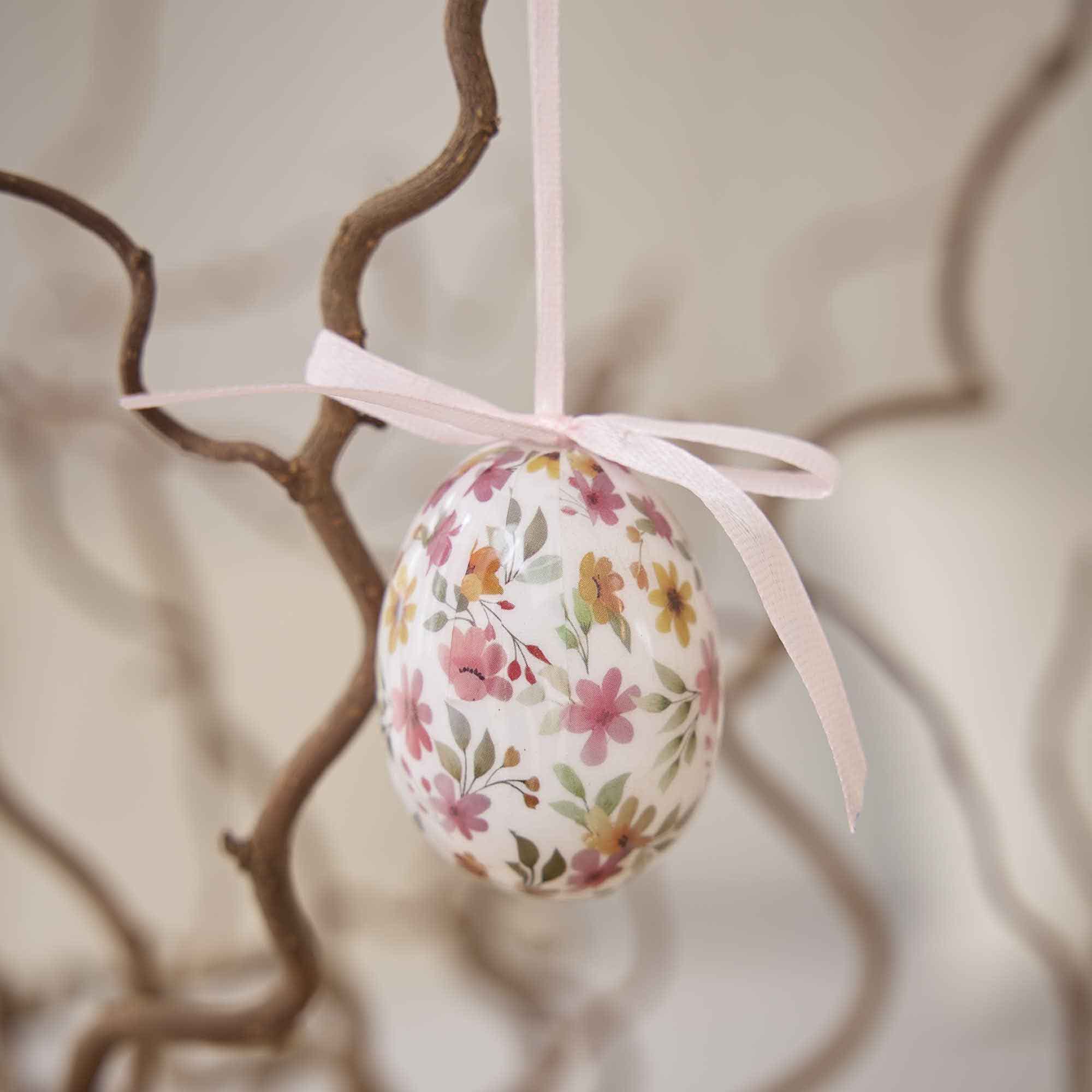 Anhänger Glanz-Ei, Wiese, 6 cm