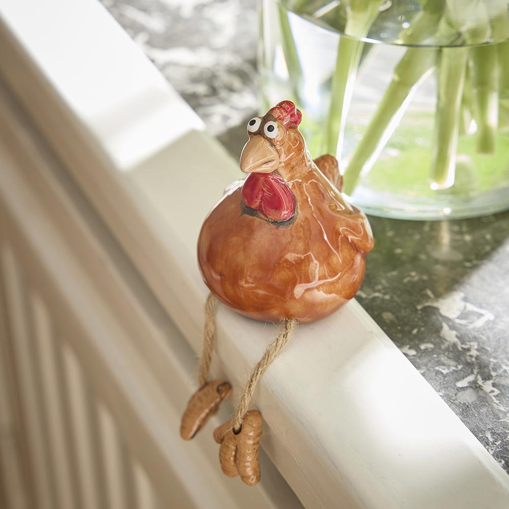 Tier mit Hängefüßen, Huhn, 10 cm