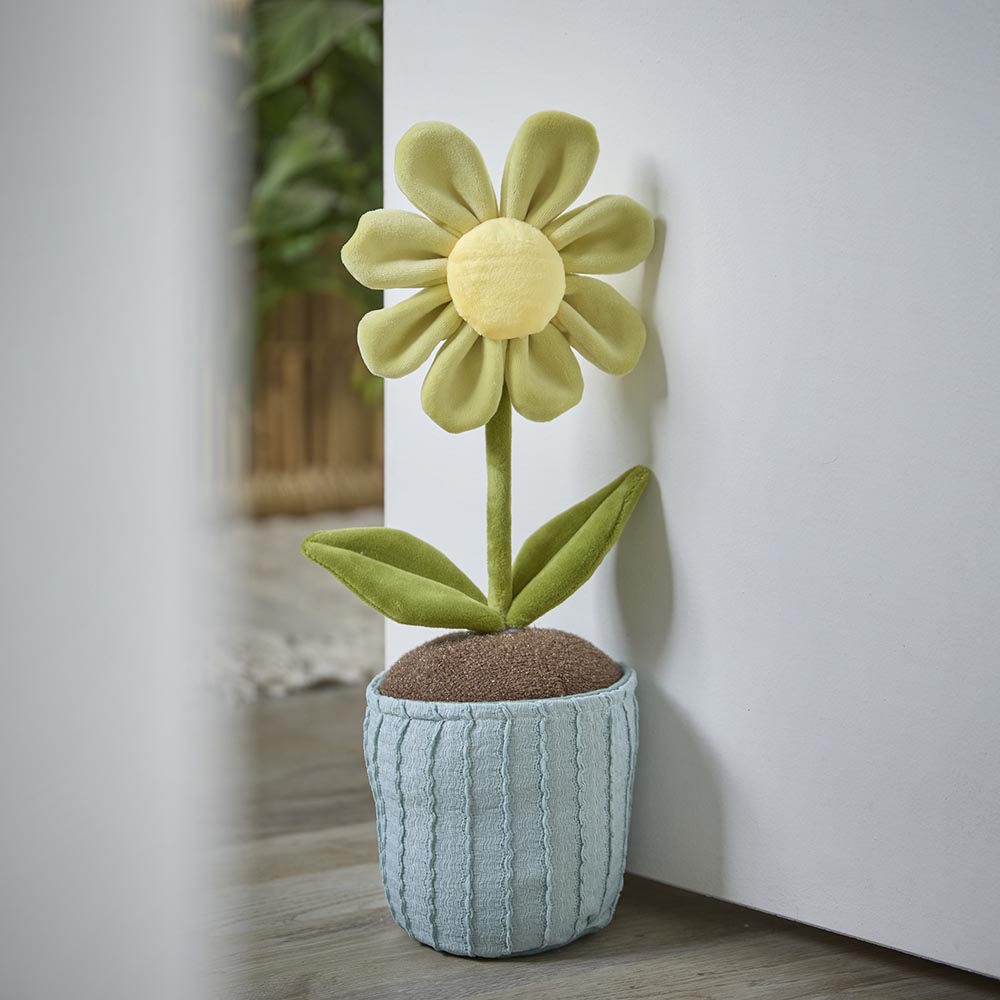 Türstopper Blume im Topf, gelb, 40 cm