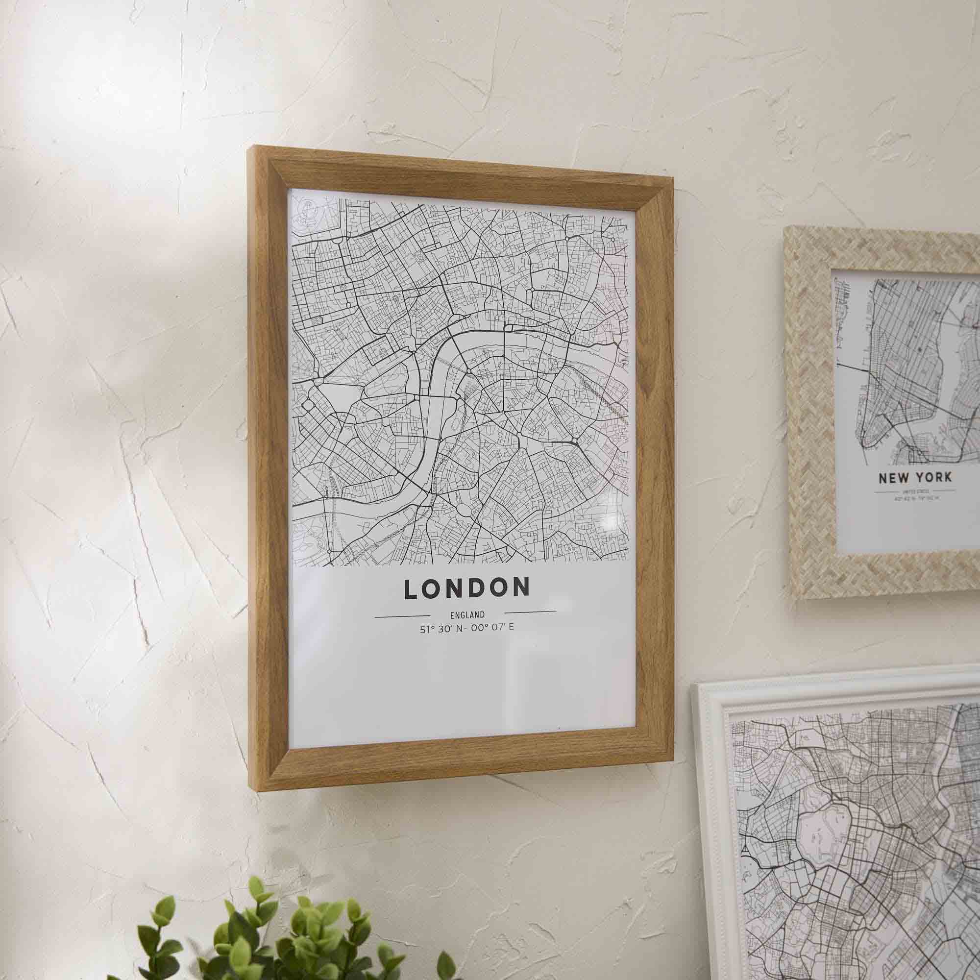 Bilderrahmen City, London/natur, 21 x 30 cm