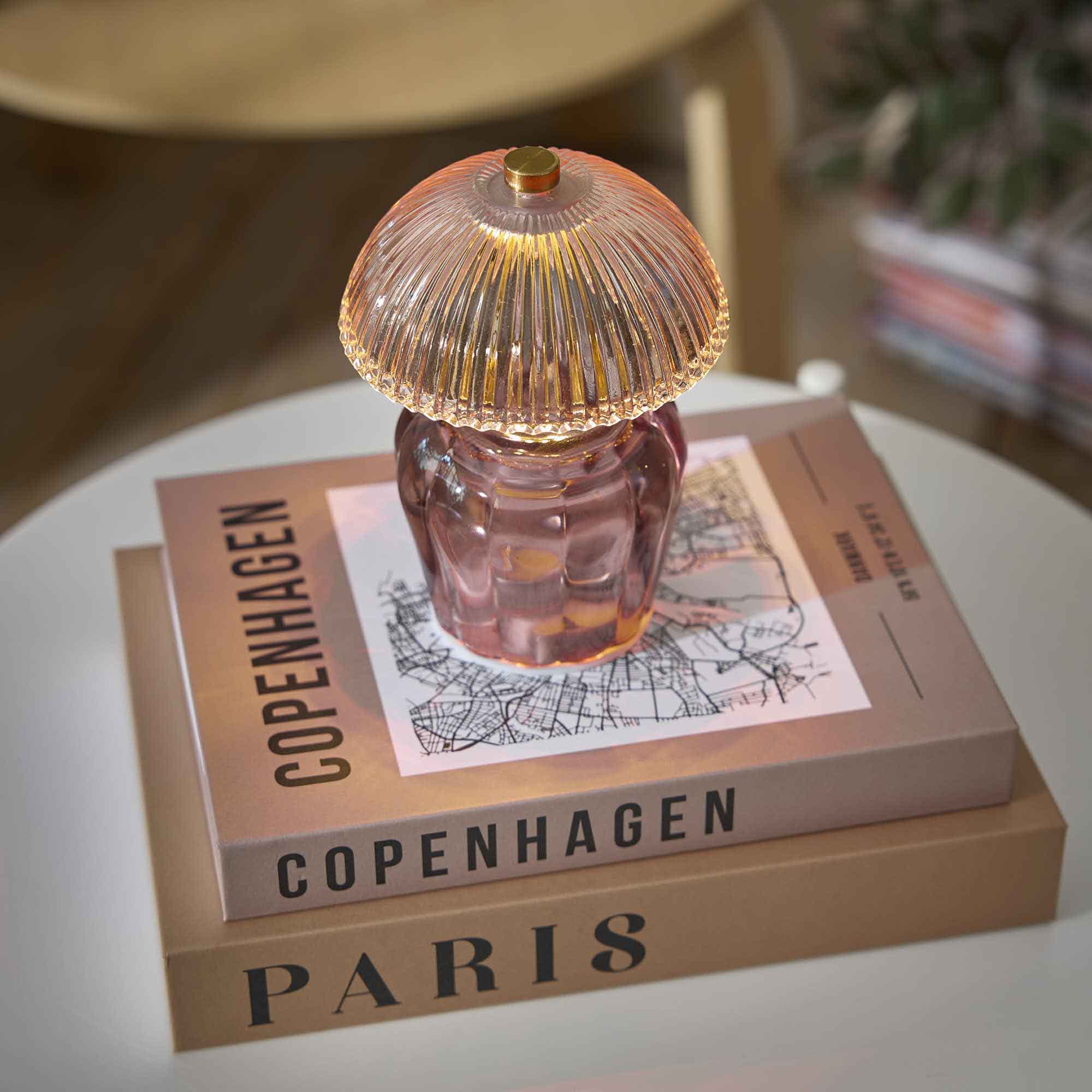 Leuchte Glas-Schirm, hellrosa, 15 cm