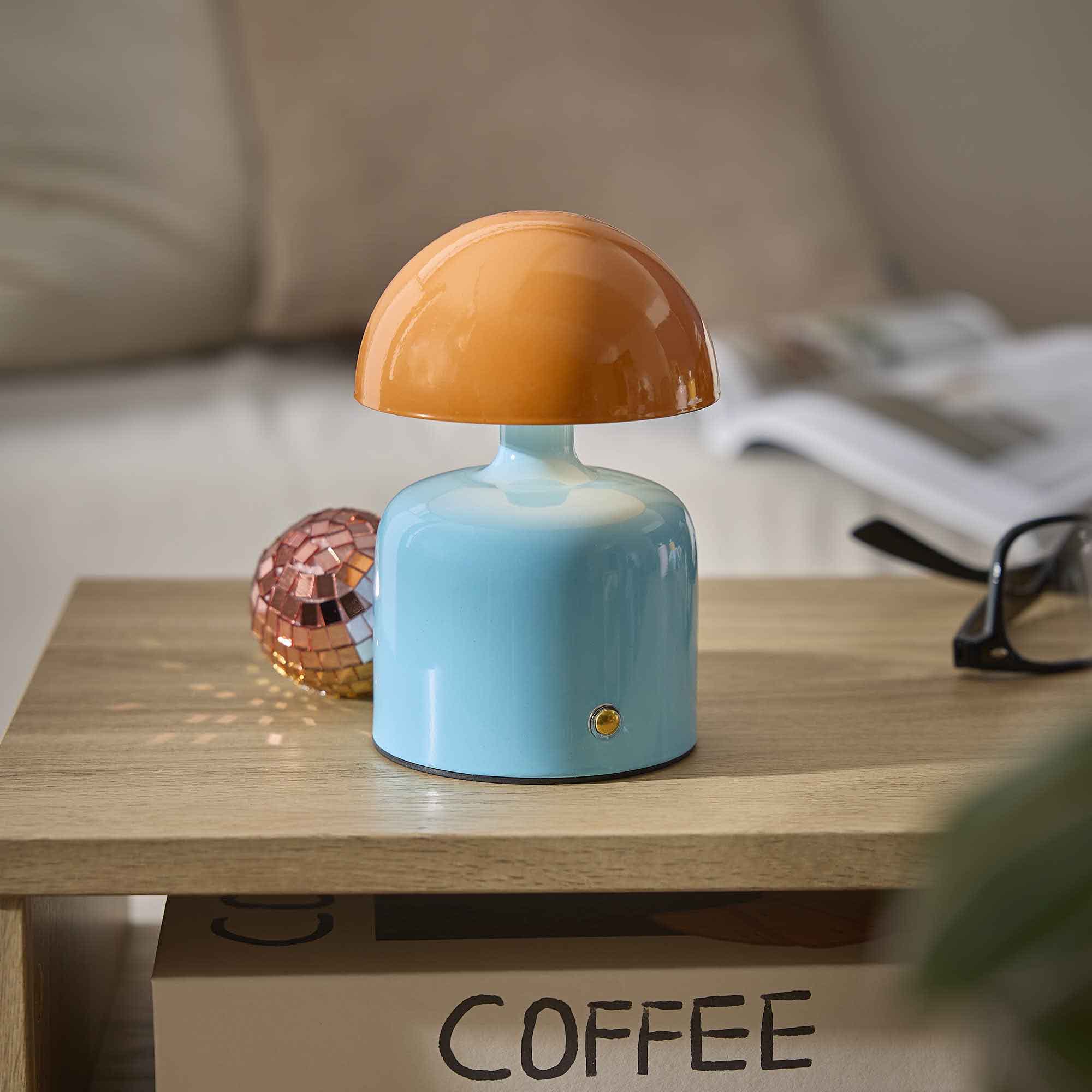 LED-Leuchte Bunt, blau/orange, 9 x 15 cm