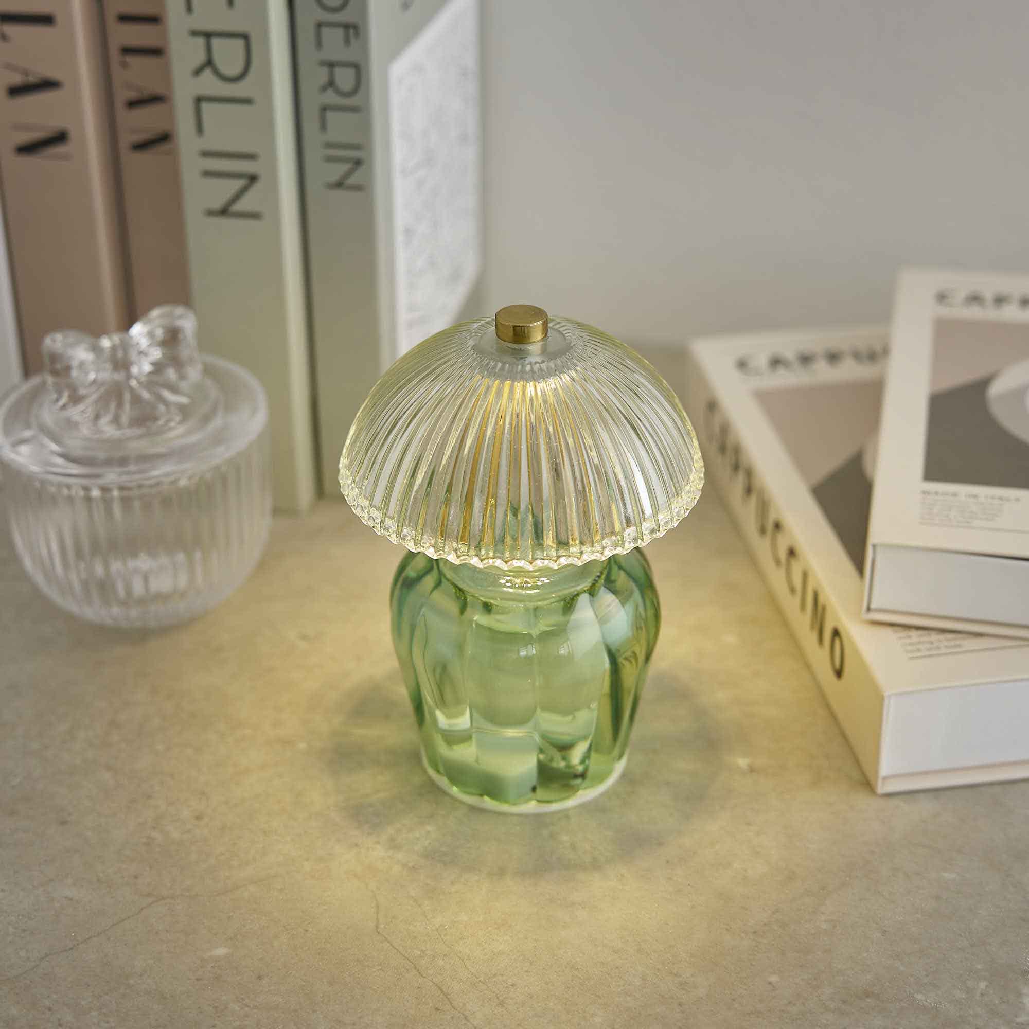 Leuchte Glas-Schirm, grün, 15 cm