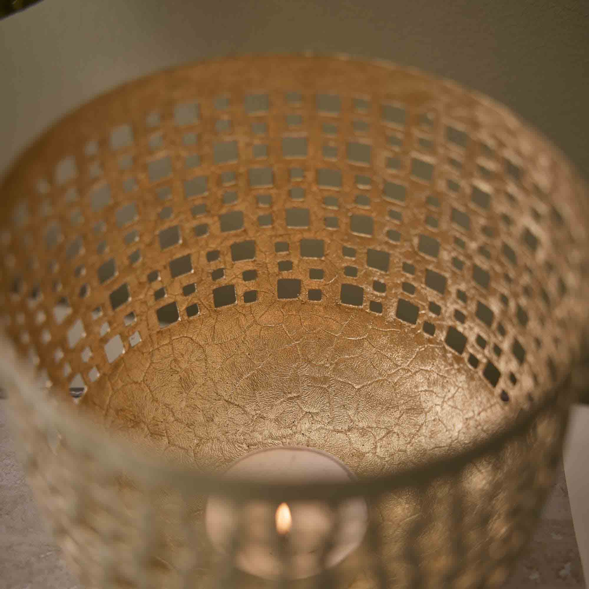 Windlicht Durchbruch, mint, 11.5 x 10.4 cm