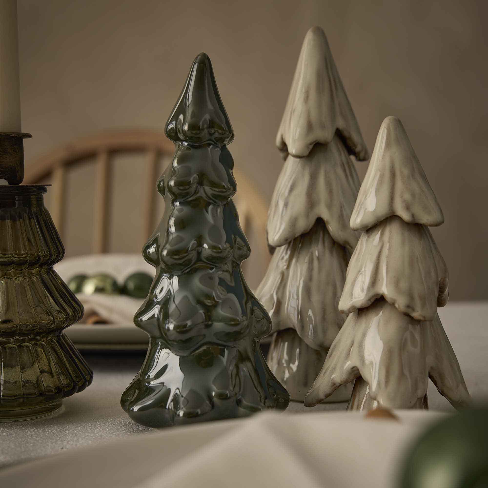 Deko-Tanne Rustik, grün, 17.5 cm