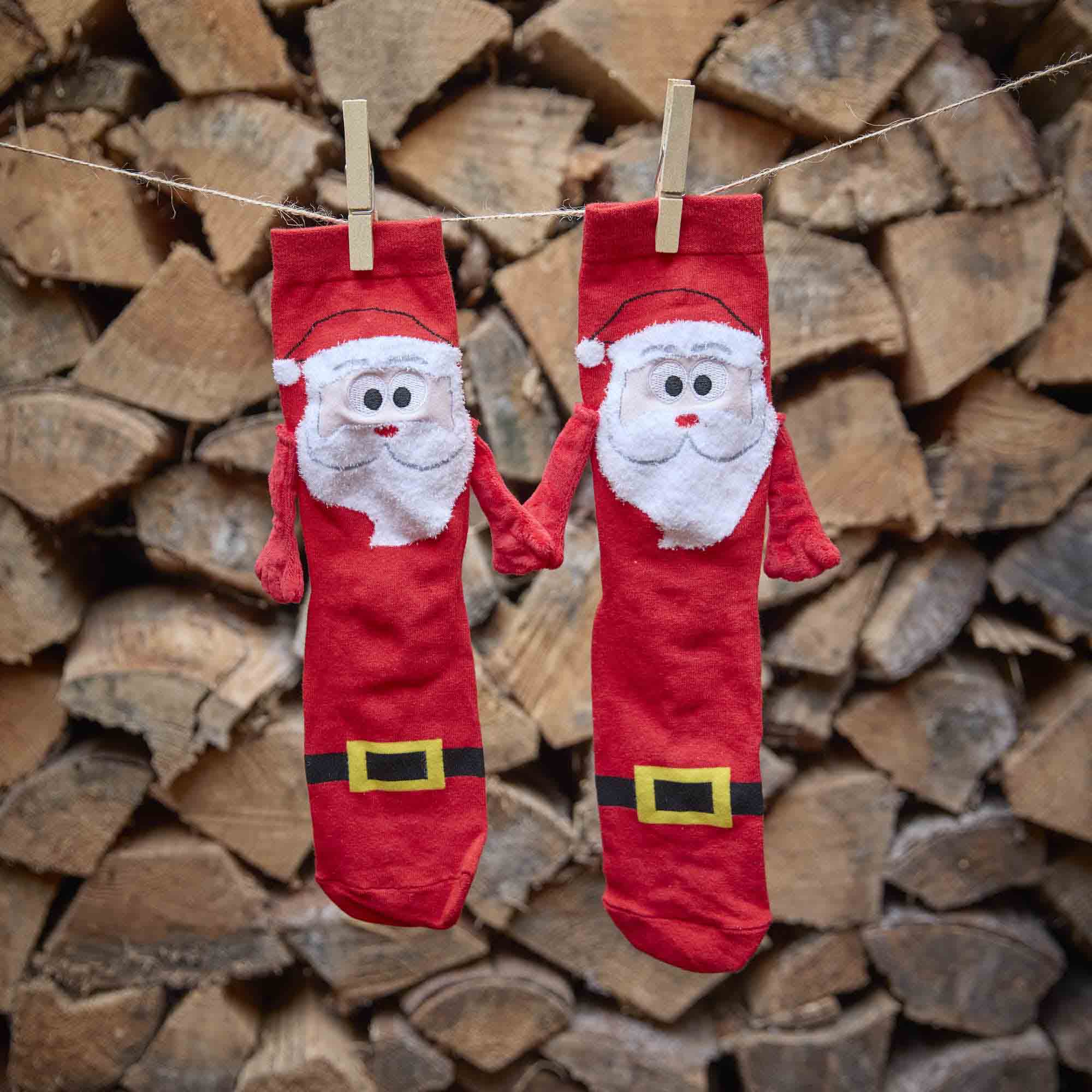 Freunde-Socken Magnet, Xmas/Santa, Größe 35-38