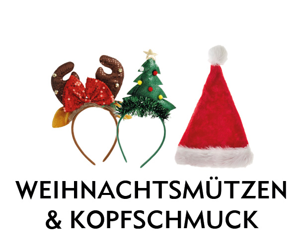 Weihnachtsmützen & Kopfschmuck