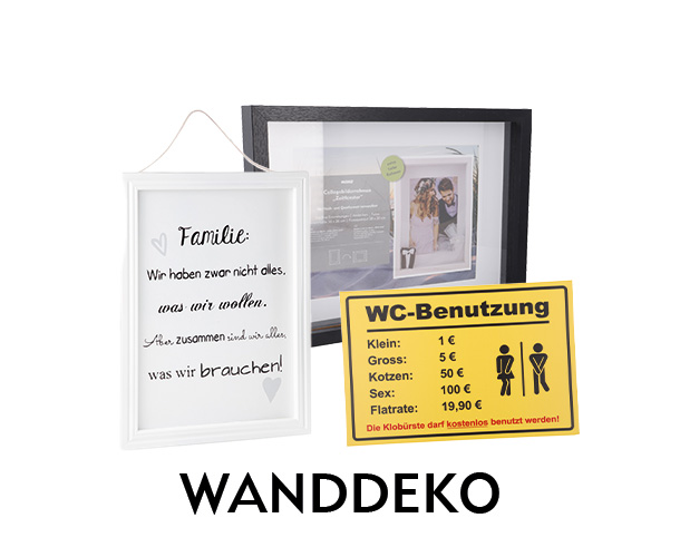 Wanddeko bei Nanu-Nana